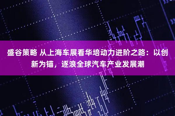 盛谷策略 从上海车展看华培动力进阶之路：以创新为锚，逐浪全球汽车产业发展潮