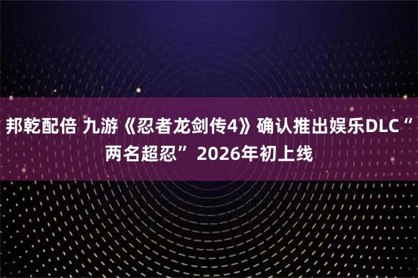 邦乾配倍 九游《忍者龙剑传4》确认推出娱乐DLC“两名超忍” 2026年初上线