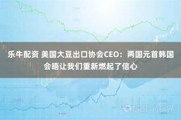 乐牛配资 美国大豆出口协会CEO：两国元首韩国会晤让我们重新燃起了信心